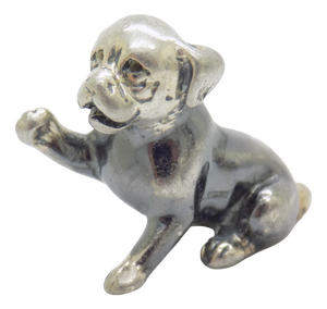 Vintage Italian Genuine Silver 800 Puppy Dog Figurine by Sorini, Arezzo, 1980s