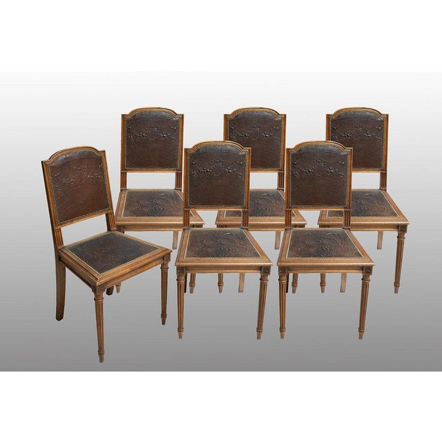 French Chairs, 19th Century, Set of 6 For Sale - Image 4 of 4