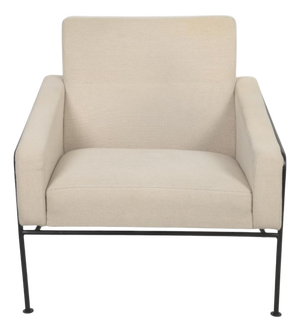 3301 Airport Chair in Beige Fabric by Arne Jacobsen, 1970s