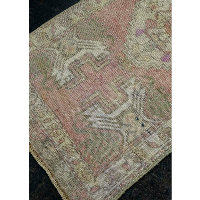 Early 21st Century Turkish Mini Rug Oriental Hand Knotted Vintage Rug 1'8" x 3'3" #16616 For Sale - Image 5 of 8
