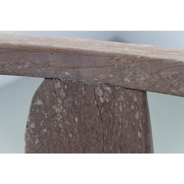 Primitive Elm T Tripod Side Chair, Denmark, 1970s For Sale - Image 16 of 17