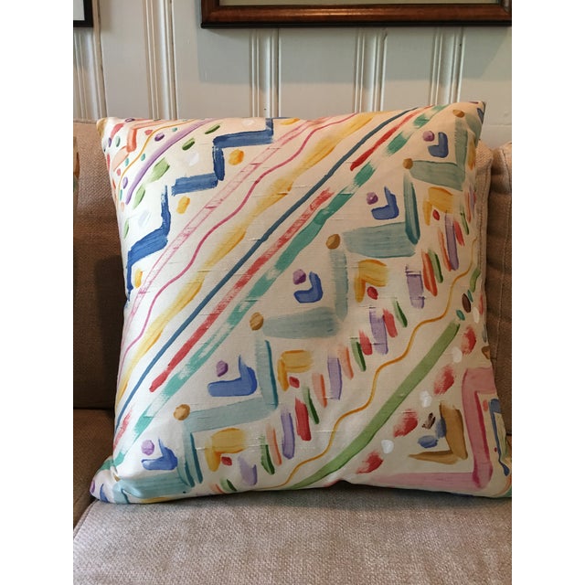 Hand Painted Silk Pillow by Peter Fasano Chairish