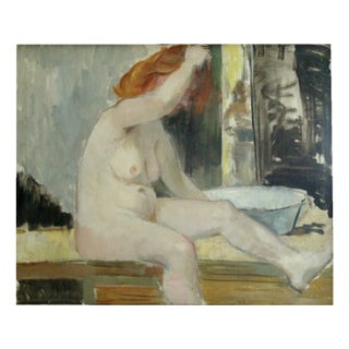 Aleksandra Belcova, Nude, 1960s, Oil on Canvas For Sale