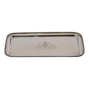 1960 Vintage Mappin & Webb Silverplate Coffee-Tray French Gadroon Applied Mount