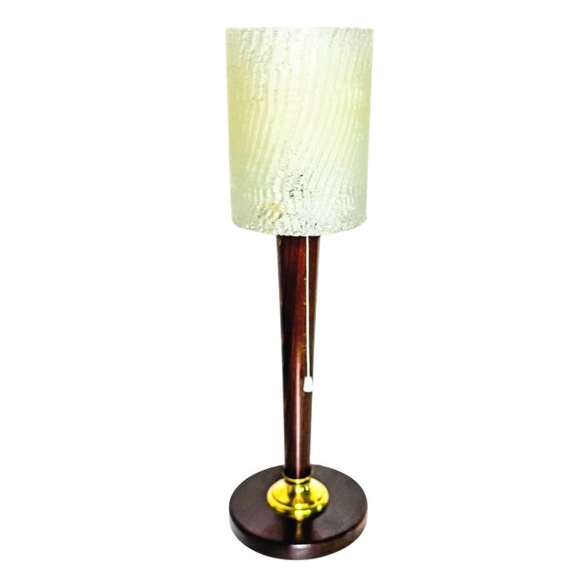 Wood Vintage French Desk Lamp 1960s, 1950s For Sale - Image 7 of 8