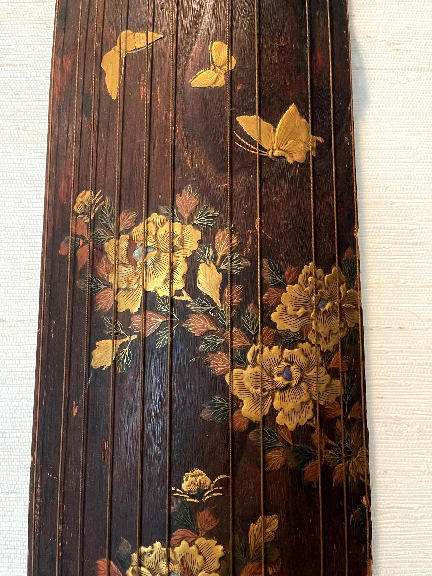 Japanese Meiji Han Koto with Maki-e Lacquer Decoration | Chairish