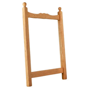 Wall Mirror in Oak in the style of Guillerme Et Chambron by Meubelfabriek Oisterwijk, 1970s