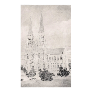 Branson Stevenson Cathedral of Saint Helena Montana Etching