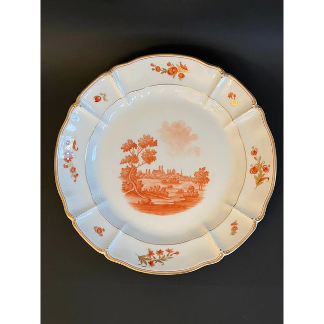 Vintage Large Nymphenburg Porcelain Charger Plate Munich Scene 1880 For Sale - Image 12 of 12