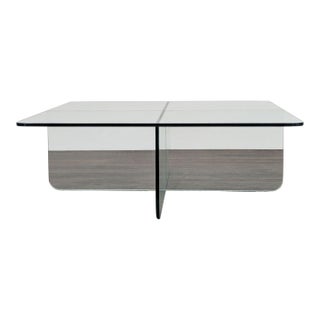 Eq3 Verre Square Glass Coffee Table For Sale