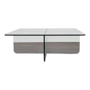 Eq3 Verre Square Glass Coffee Table