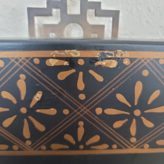 Vintage Chinese Set of 6-Panel Wall Hanging Hand-Painted Landscape With Still Life For Sale - Image 11 of 12