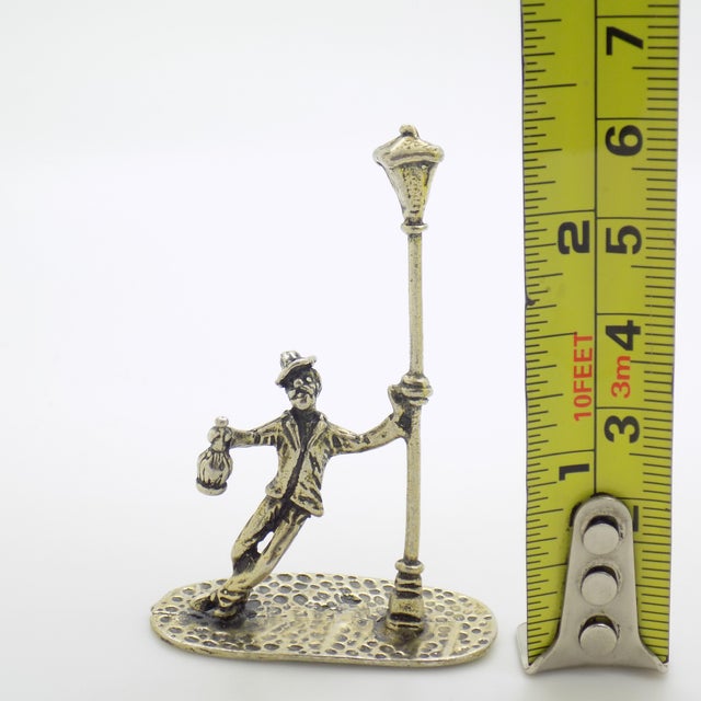 Vintage Italian Handmade Genuine Silver Drunken Man on the Street Figurine Miniature For Sale - Image 10 of 10