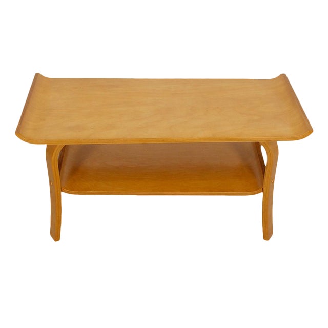 Mid Century Modern Bentwood Coffee Table in Birch with ...