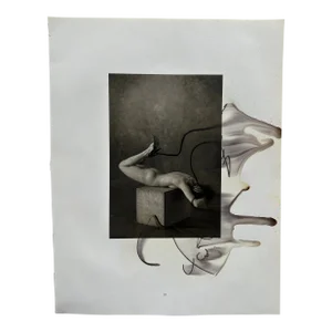 Over-Paint Original, Using Black and White Photo Print. Artist Interpretation Using Ink.