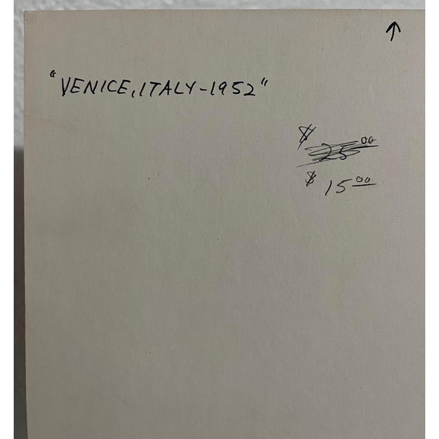 Stanley Twardowicz, Vintage Silver Gelatin Photograph Stanley Twardowicz Venice Italy Gondola Photo For Sale In Miami - Image 6 of 9