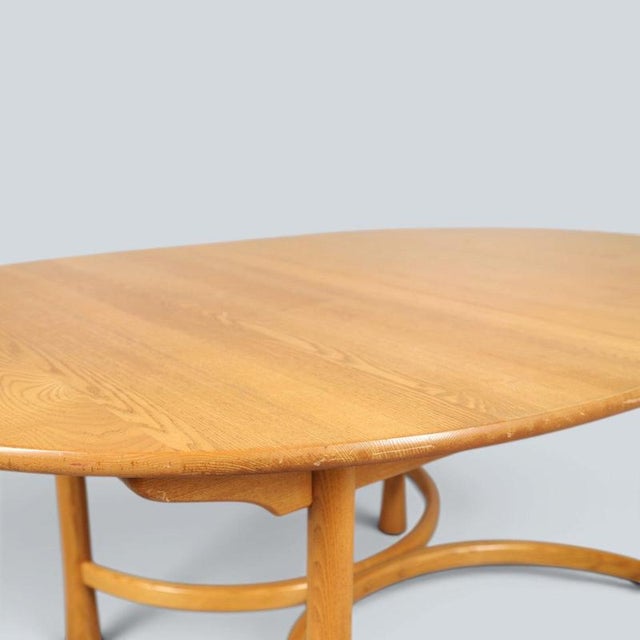 Saville Oval Dining Table in Blonde Elm from Ercol For Sale - Image 6 of 9