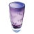 Vintage Handcrafted Polish Purple Amethyst Crystal-Cut Vase For Sale
