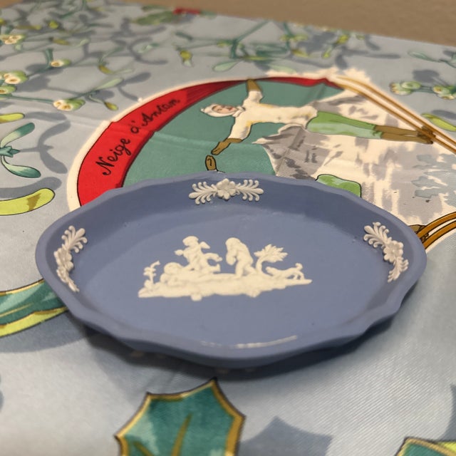 1970s Vintage Wedgwood Jasperware Oval Trinket Dish For Sale - Image 5 of 5