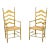 Cape Ann Chairs Maple Ladder Back Dining Armchairs With Rush Seats - Pair For Sale