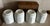Set of Four Limoges Glazed White Pottery Octagonal Planters With Floral Motif ~ Made in France For Sale - Image 9 of 10