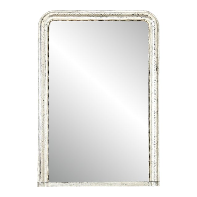French 19th Century Louis Philippe Silver Gilt Mantel Mirror For Sale