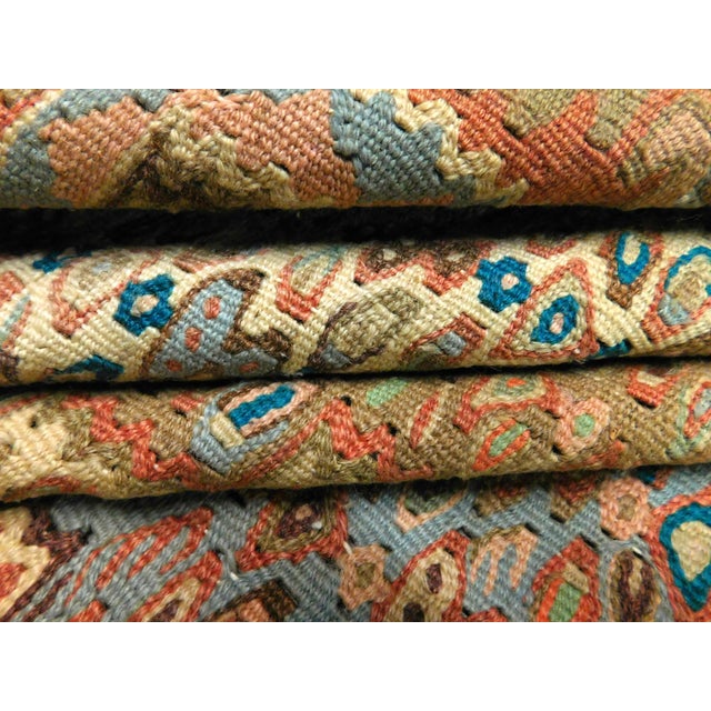 Vintage Handwoven Persian Kilim. 4'x 5' For Sale - Image 11 of 12