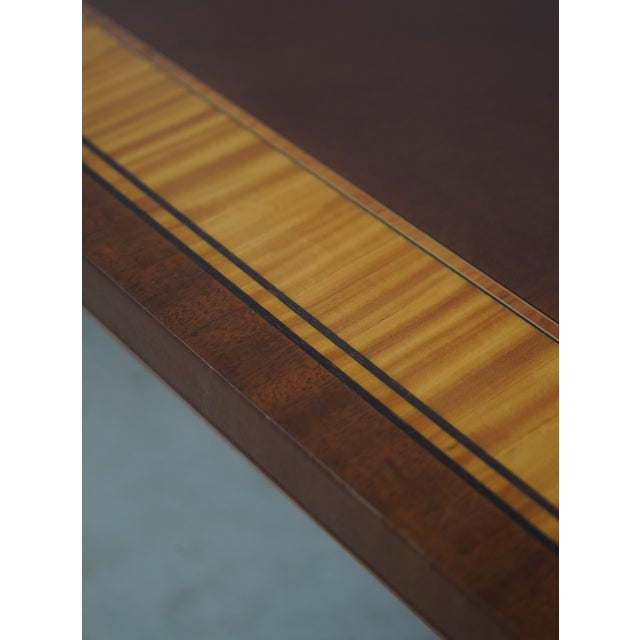 Baker Banded Mahogany Neoclassical Dining Room Table For Sale - Image 13 of 18