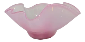 1994 Signed Hand Blown Handkerchief Glass Bowl