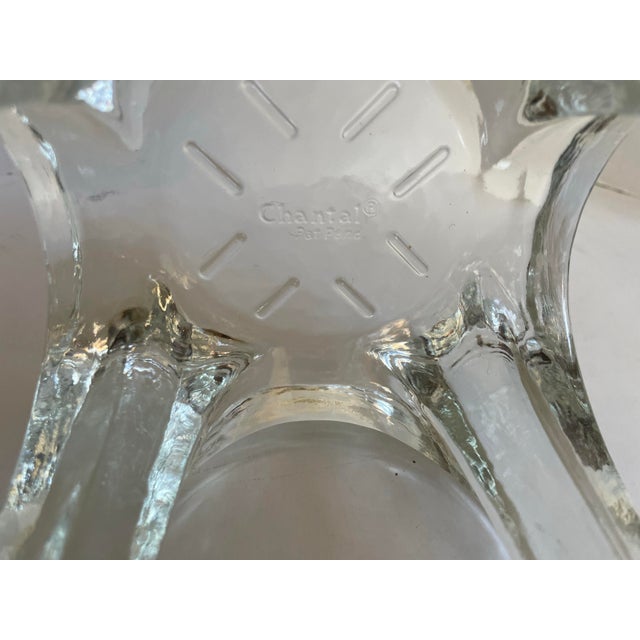 Vintage Chantal Sculptural Ice Glass Trivet & Display Pedestal For Sale - Image 10 of 12