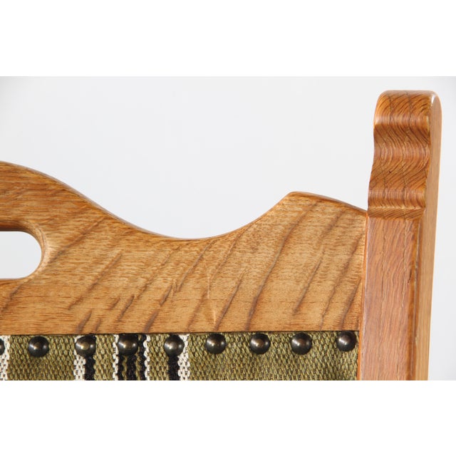 Vintage Brutalist Danish Oak Dining Chairs by Henning Kjærnulf, 1960s, Set of 6 For Sale - Image 11 of 17