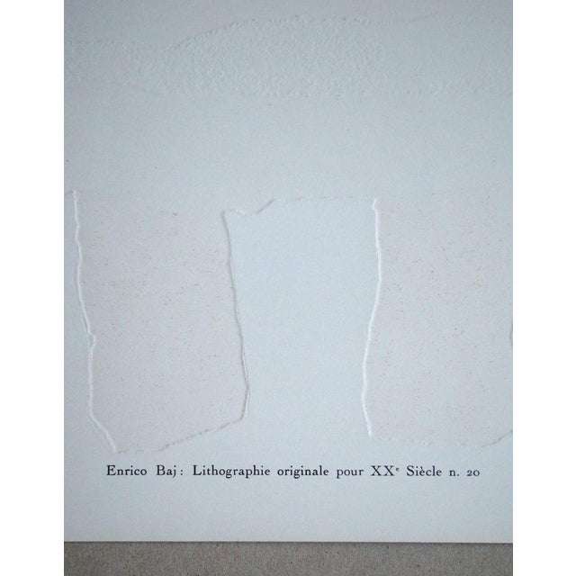 Enrico Baj, Composition, 1962, Original Embossed Lithograph For Sale - Image 12 of 14