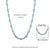 Blue Timeless 16 Inches Wedding Necklace With Oval and Baguette Cut Blue Topaz For Sale - Image 8 of 10