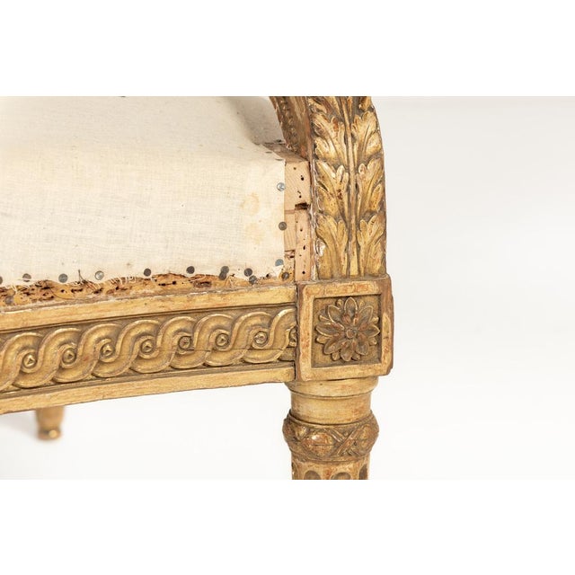 Wood Large 19th Century French Giltwood Sofa For Sale - Image 7 of 12