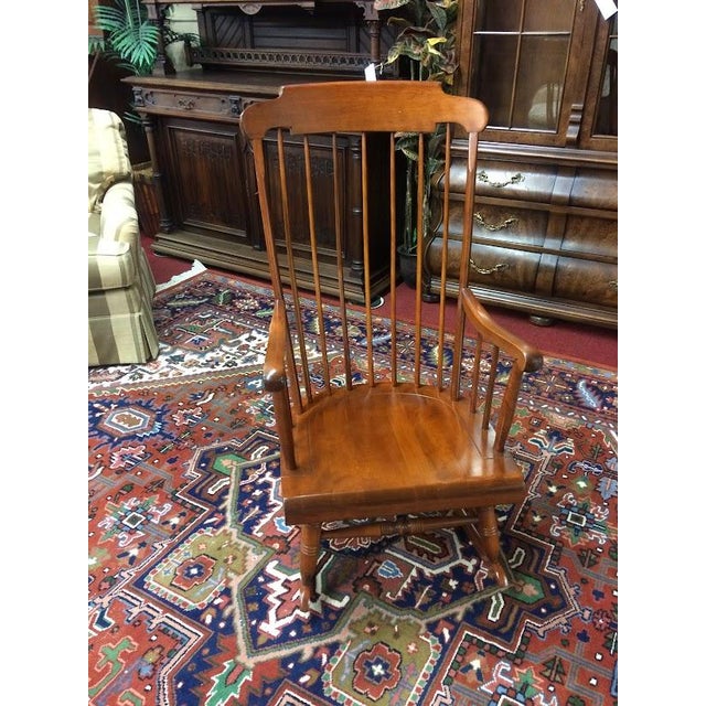 Vintage Rocking Chair, Cherry Wood, Nichols and Stone Furniture Chairish