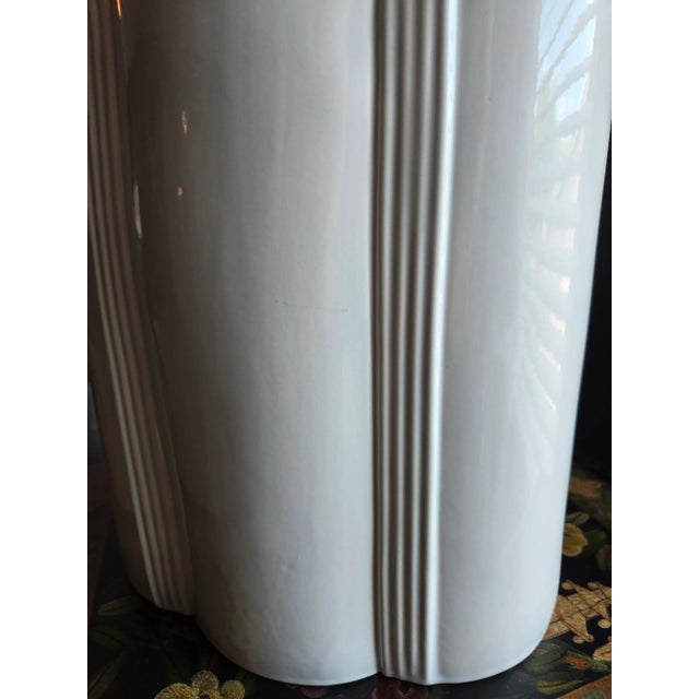 Art Deco Cream Table Lamps - A Pair For Sale - Image 11 of 18