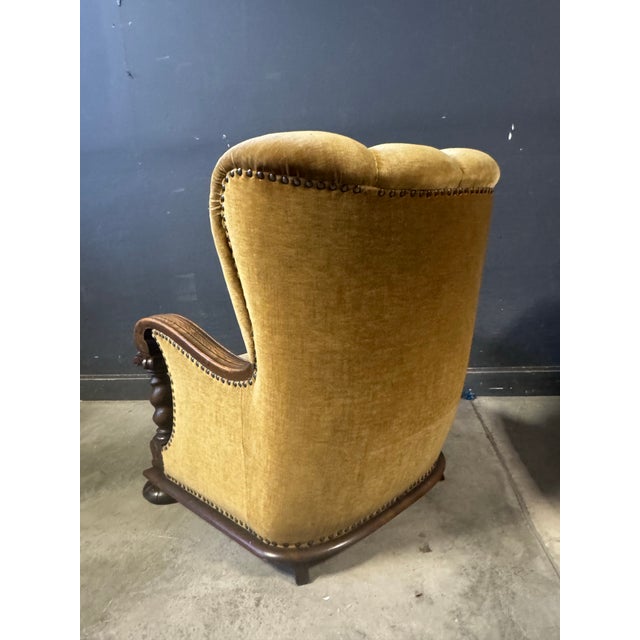 Textile 1940’s Danish Art Deco Mohair Lounge Chair. For Sale - Image 7 of 7