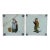 Pair 18th Century Dutch Delft Polychrome Figural Tiles For Sale