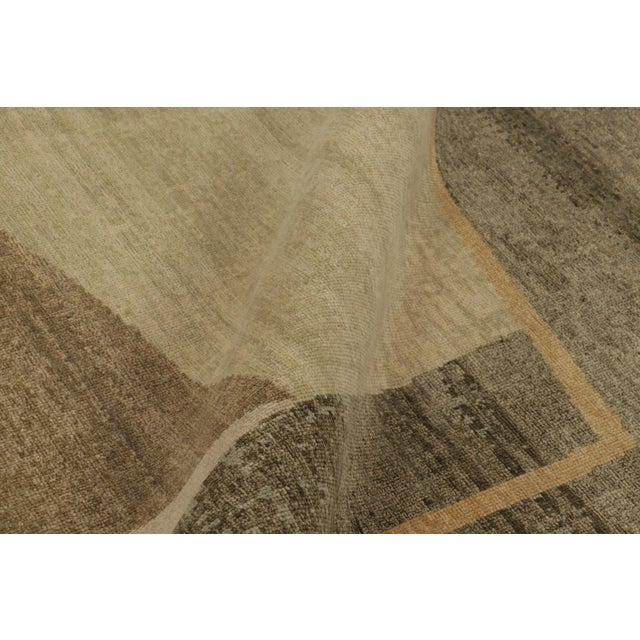 Textile Rug & Kilim's Contemporary Abstract Rug in Beige-Brown and Dusty Pink Tones For Sale - Image 7 of 8