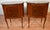 1890s Antique French Louis XV Walnut Marble Top Pair Nightstands Bedside Tables For Sale - Image 14 of 18