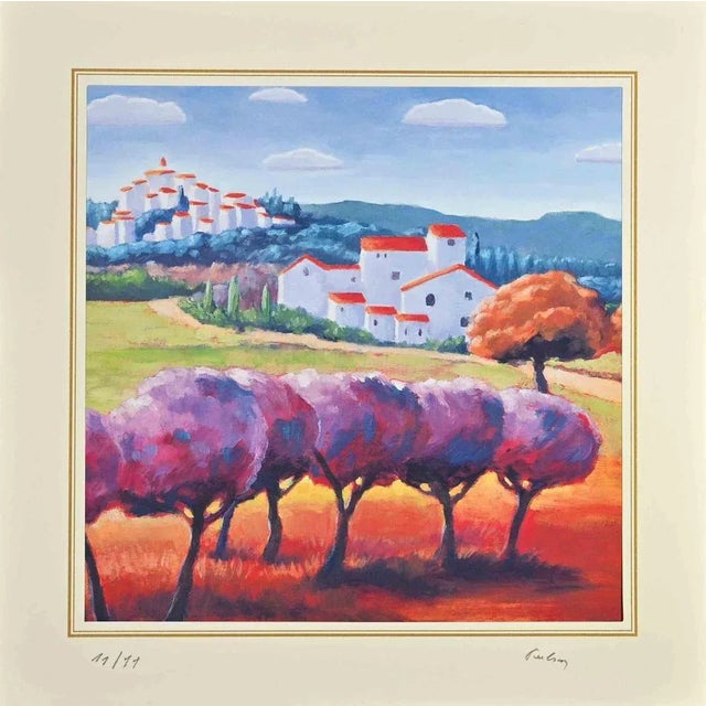 Contemporary Bob Paulson, Landscape, Lithograph, 1980s For Sale - Image 3 of 3
