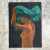 Enhance your space with the Vintage Boho Figural Oil Painting On Board. This American-style artwork captures bohemian...