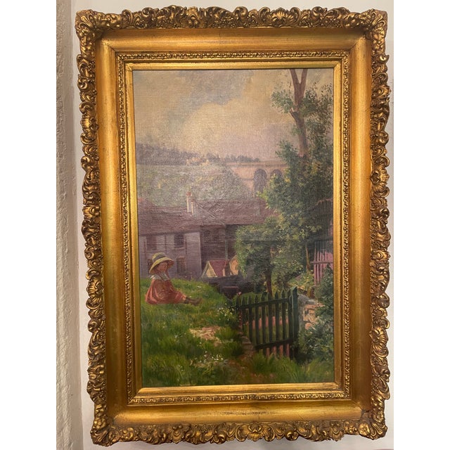 1914 Oil Painting by French Painter G. Gregoire For Sale - Image 9 of 12