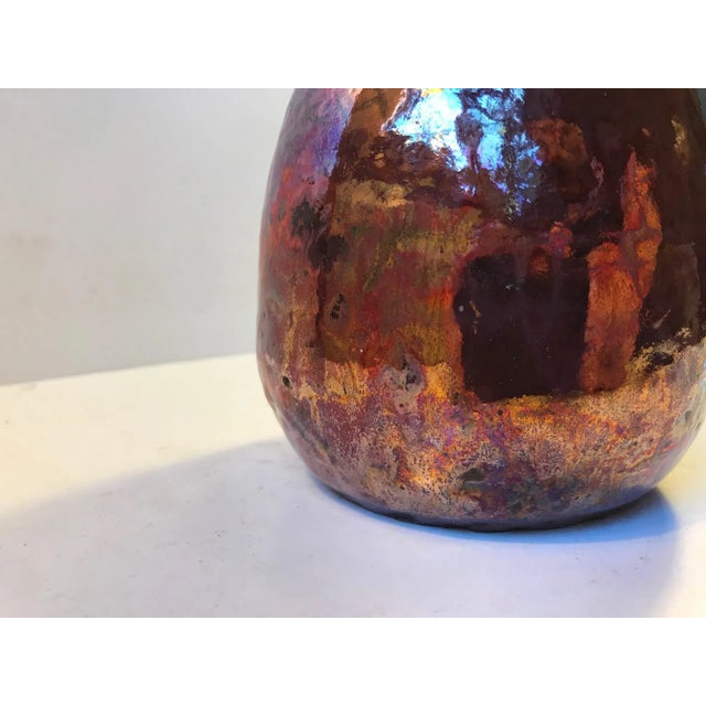 Art Deco Vase in Copper Glaze by Soren Kongstrand for Own Studio, 1930s For Sale - Image 3 of 11