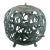 Antique Japanese Export Bronze Hanging Lantern Sphere With Bamboo Pattern For Sale
