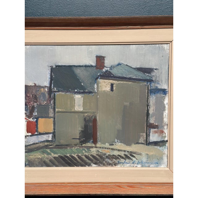 Gustav‑adolf Johansson, Sage House, 1950s, Oil Painting on Canvas, Framed For Sale - Image 4 of 18
