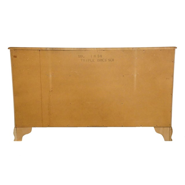 Garrison Furniture Solid Hard Rock Maple Colonial Early American 58" Triple Dresser 1858 For Sale - Image 11 of 13