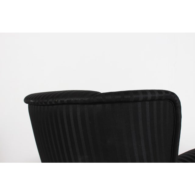 Large Danish Art Deco Lounge Chair with Black Fabric in the style of Fritz Hansen, 1930s For Sale - Image 6 of 11