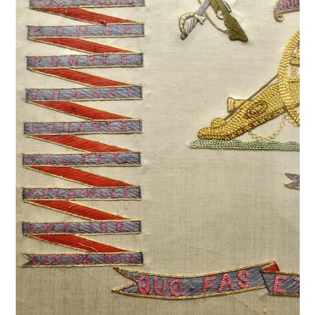 Textile Artillery Framed Commemorative Embroidery For Sale - Image 7 of 8