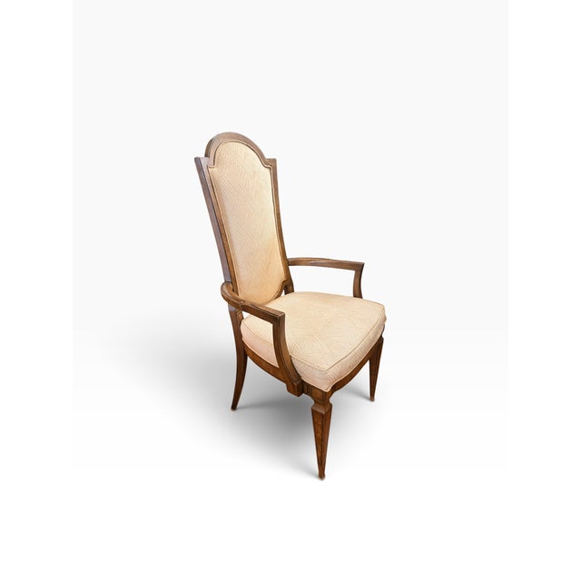 Wood Late 20th Century Attributed to Mastercraft Burl Wood High-Back Dining Chairs, Set of 6 For Sale - Image 7 of 18